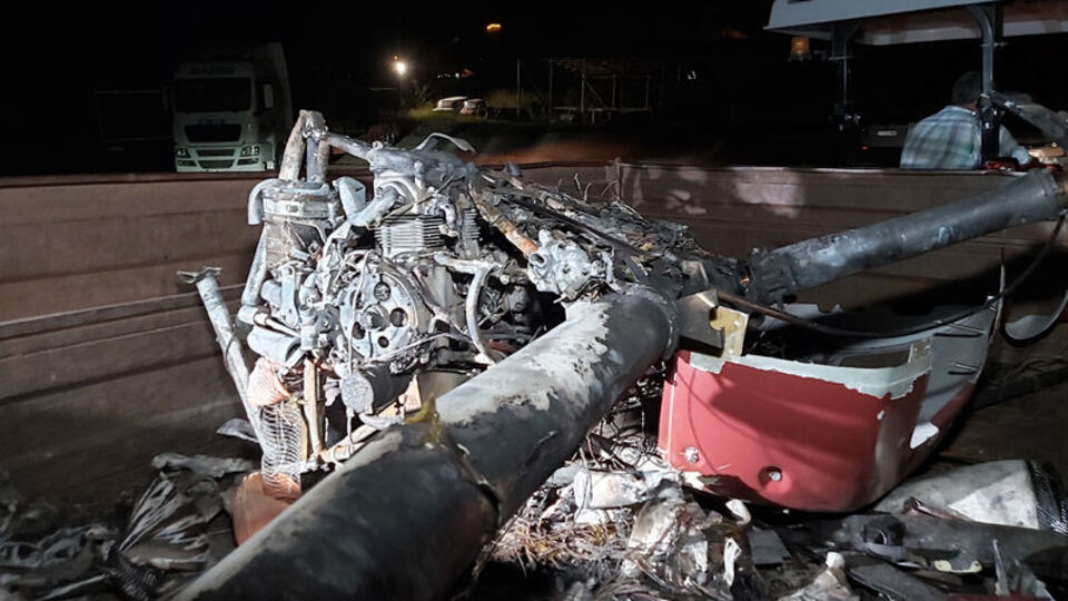 İnsansız helikopter düştü!