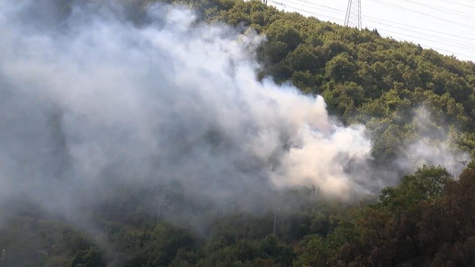 Sarıyer'de yine alevler yükseldi!