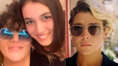 Kız arkadaşıyla dudak dudağa