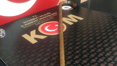 Tartışılan bastona el konuldu