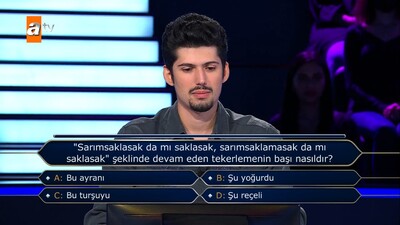 Kim Milyoner Olmak İster'de ilginç soru