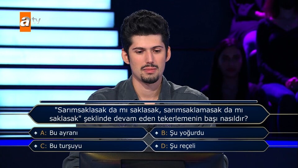 Kim Milyoner Olmak İster'de ilginç soru