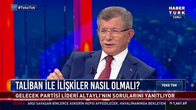 Ahmet Davutoğlu Habertürk'te soruları yanıtladı