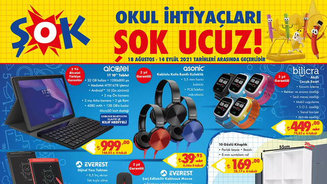 ŞOK 18 Ağustos indirimli ürünler listesi