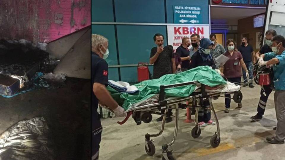 Sigarayla uyudu, alevlerin arasında kaldı