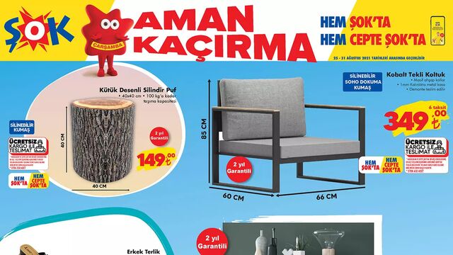 ŞOK 25 Ağustos indirimli ürünler listesi