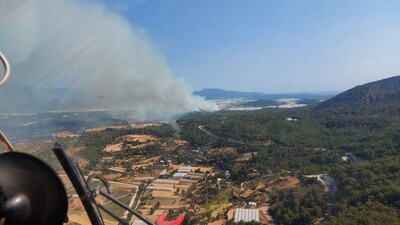 Muğla'daki yangın kontrol atında