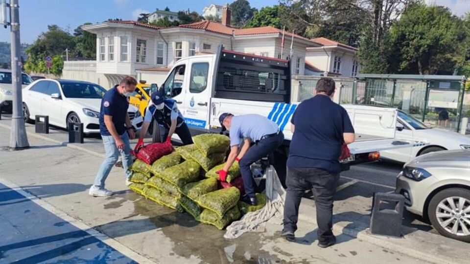 Sarıyer'de ele geçirildi: 1 ton