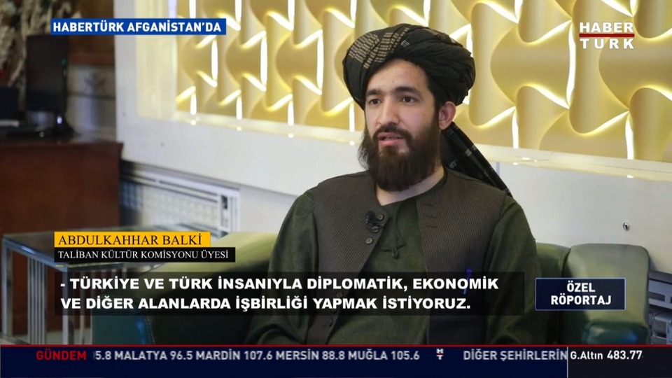 Taliban yetkilisinden Habertürk'e açıklamalar