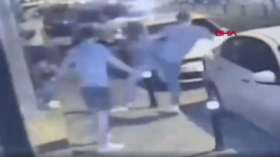 Otel önünde yan bakma cinayeti kamerada!