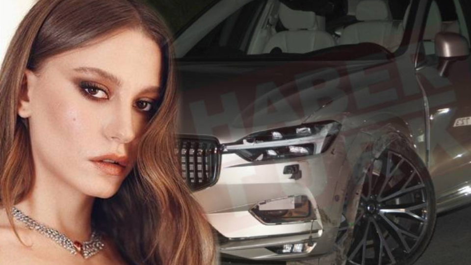 Serenay'ın arabası kaza yaptı!