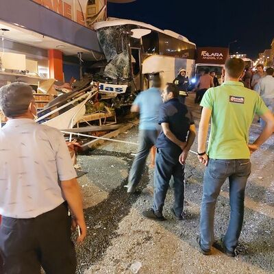 Dehşet kamerada! Freni boşaldı!