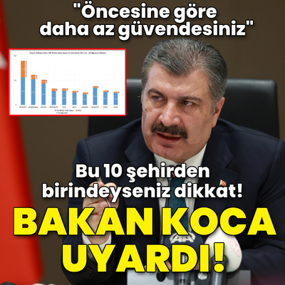 Bu 10 şehirden birindeyseniz dikkat! Sağlık Bakanı Koca uyardı: Öncesine göre daha az güvendesiniz