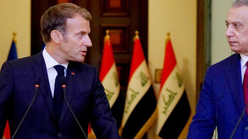 Fransa Cumhurbaşkanı Emmanuel Macron Irak'ta