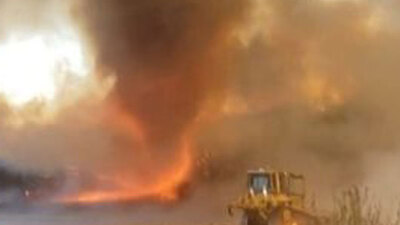 Çok nadir görülüyor! "Alev hortumu!"