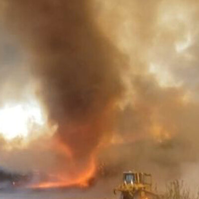 Çok nadir görülüyor! "Alev hortumu!"