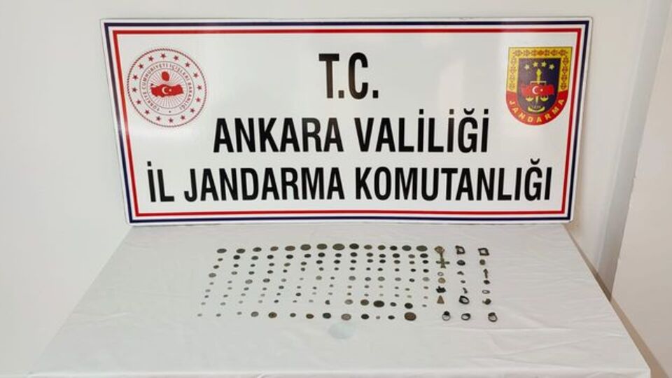 Ankara'da 125 tarihi eserle yakalanan şüpheli gözaltında