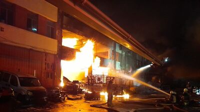 Sanayi sitesinde çıkan yangından acı haber