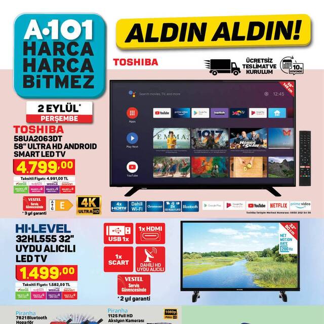 A101 2 Eylül 2021 aktüel ürünler kataloğu