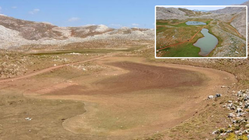 İkiz Göller kuruyup tarla oldu