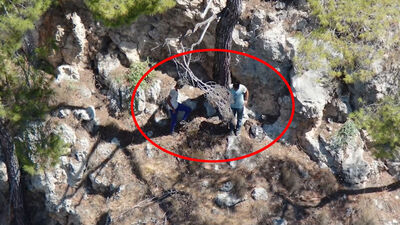 Defineciler mahsur kaldı, çocukları kâbusu yaşadı