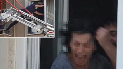 Rehin alan kocaya pencereden müdahale!