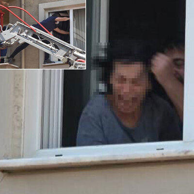 Rehin alan kocaya pencereden müdahale!