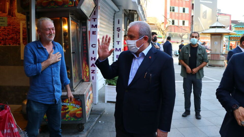 TBMM Başkanı Şentop'tan esnaf ziyareti