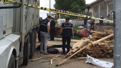 Üzerine kereste düşen şoför öldü