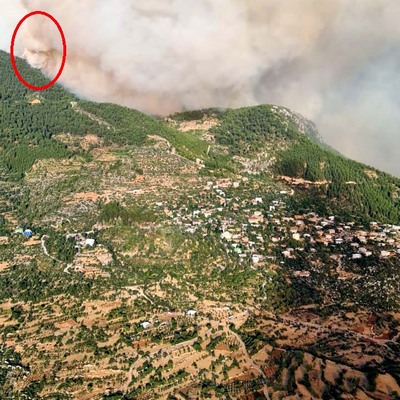 Antalya'daki 'yangın şeytanı' kamerada!