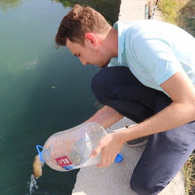 200 balığı ölümden kurtardı!