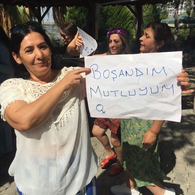 Şiddetten kurtuldu! "Erik dalı'yla kutladı!