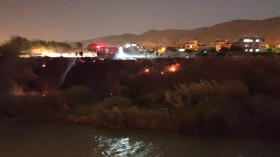 Hatay'da otluk alan yangını