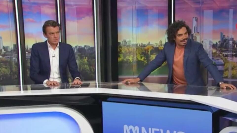 Canlı yayında deprem anı!