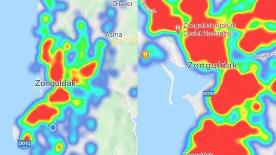 Zonguldak kızardı! HES uygulamasında böyle görüldü