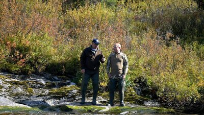Putin, Sibirya'da taygada tatil yaptı