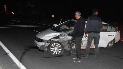 Yola inen domuz sürüsü kazaya neden oldu: 6 yaralı