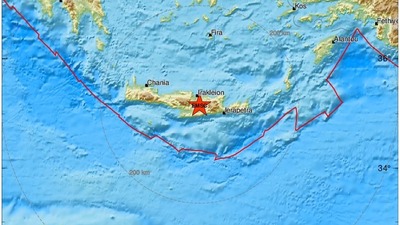 Girit Adası'nda 6.5 büyüklüğünde deprem!