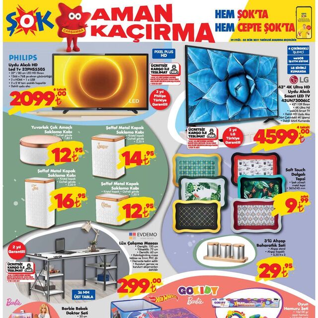 ŞOK 29 Eylül 2021 aktüel ürünler kataloğu!