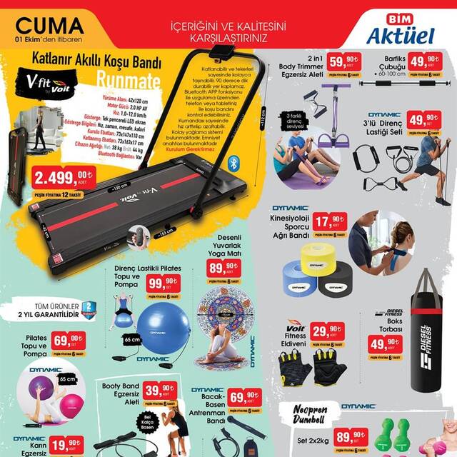 1 Ekim BİM aktüel ürünler kataloğu