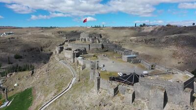 Kars'ın simgesi havadan görüntülendi