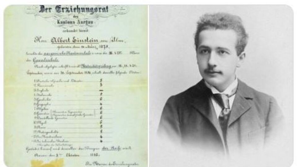Einstein'ın lise karnesi ortaya çıktı!