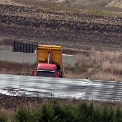 Çatalca'da güpegündüz kaçak hafriyat döküm