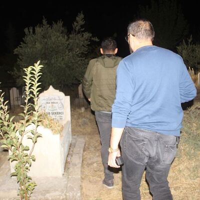 Mezarlıkta bebek aradılar