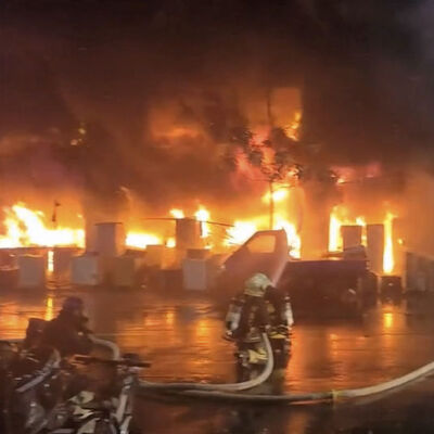 Tayvan'da korkunç yangın!