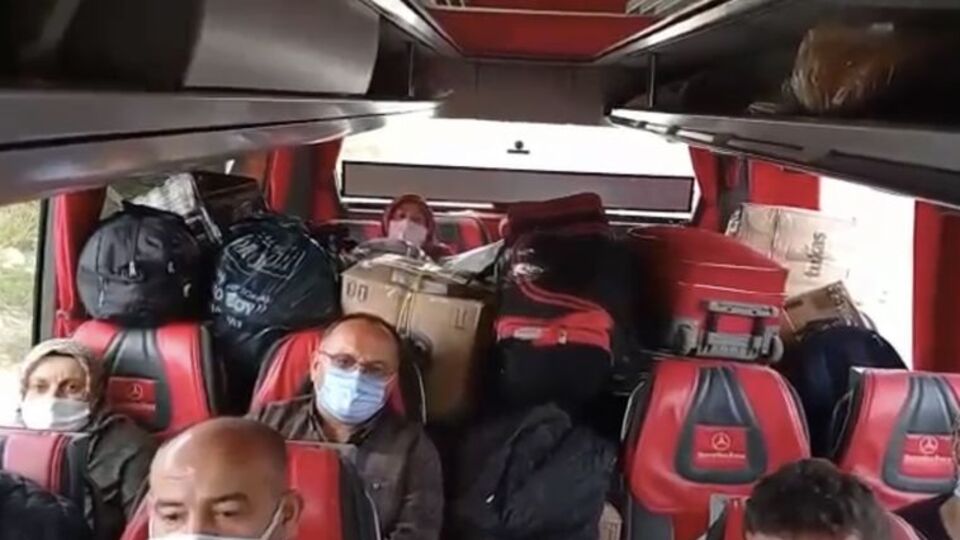 Fındık ve kestane çuvallarıyla tehlikeli seyahat