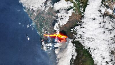 La Palma'daki yanardağ uzaydan görüntülendi!