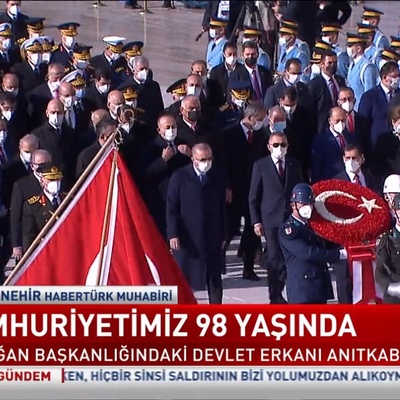 Devlet erkanı Anıtkabir'de