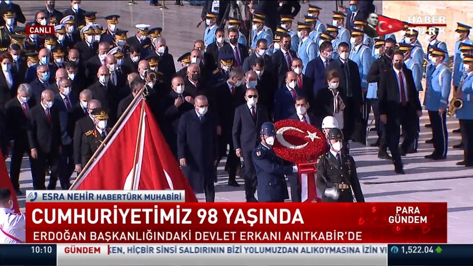 Devlet erkanı Anıtkabir'de