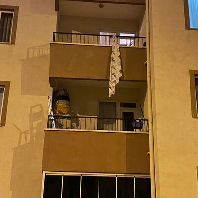 Çarşafla balkondan kaçmak istedi ama...